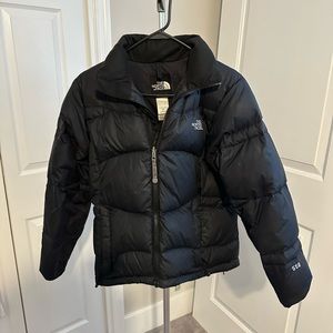 The North Face puffer coat. Black. Size small.